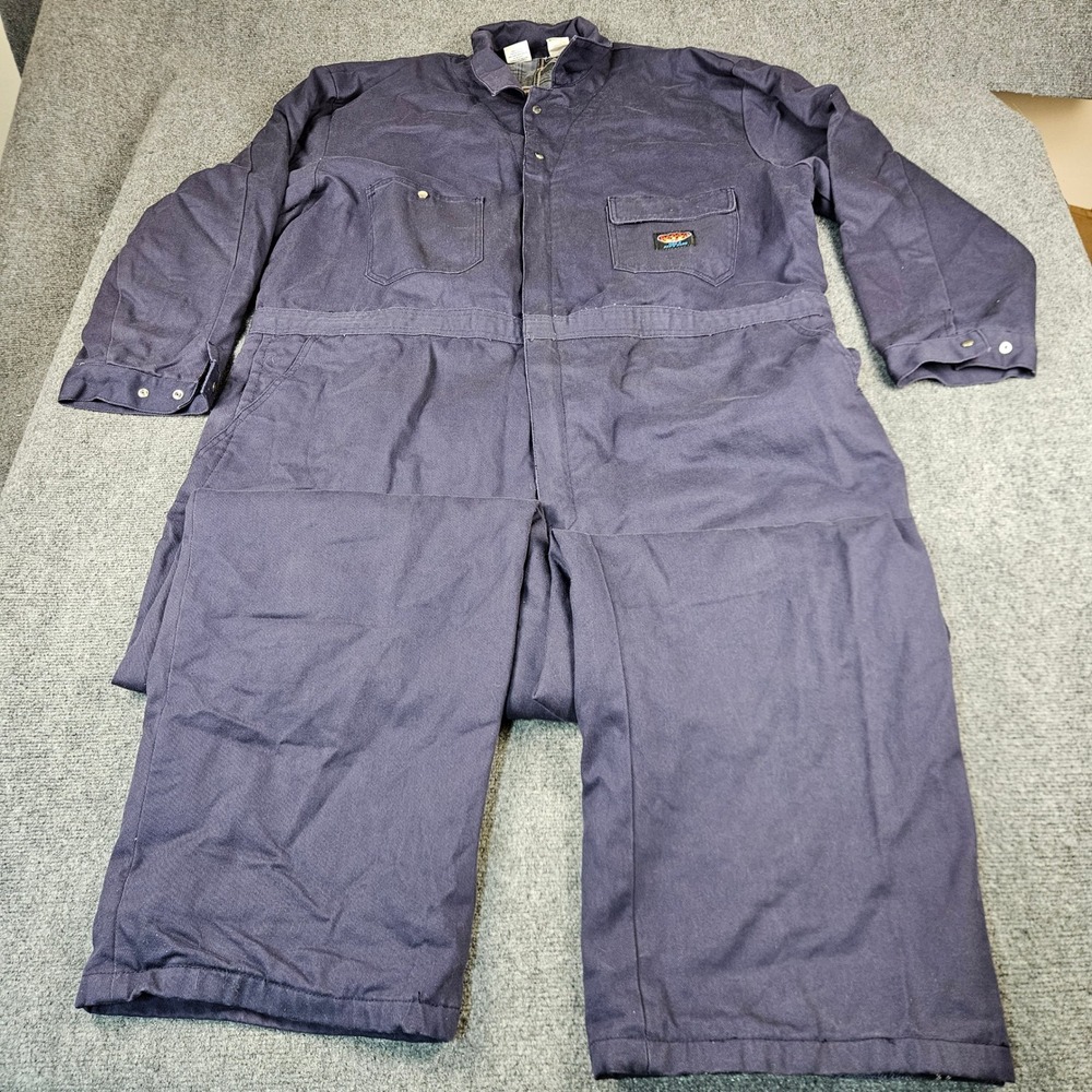 Rasco FR Navy Blue Flame Resistant Flannel Lined Coveralls HRC 4 ATPV 41.00